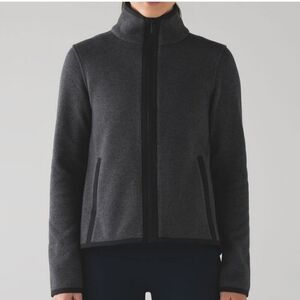 Lululemon women's grey it's fleecing cold zip up jacket size 8